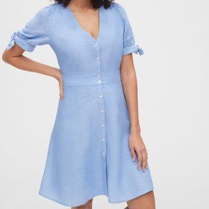 NWT Gap Tie-Sleeve Chambray Dress